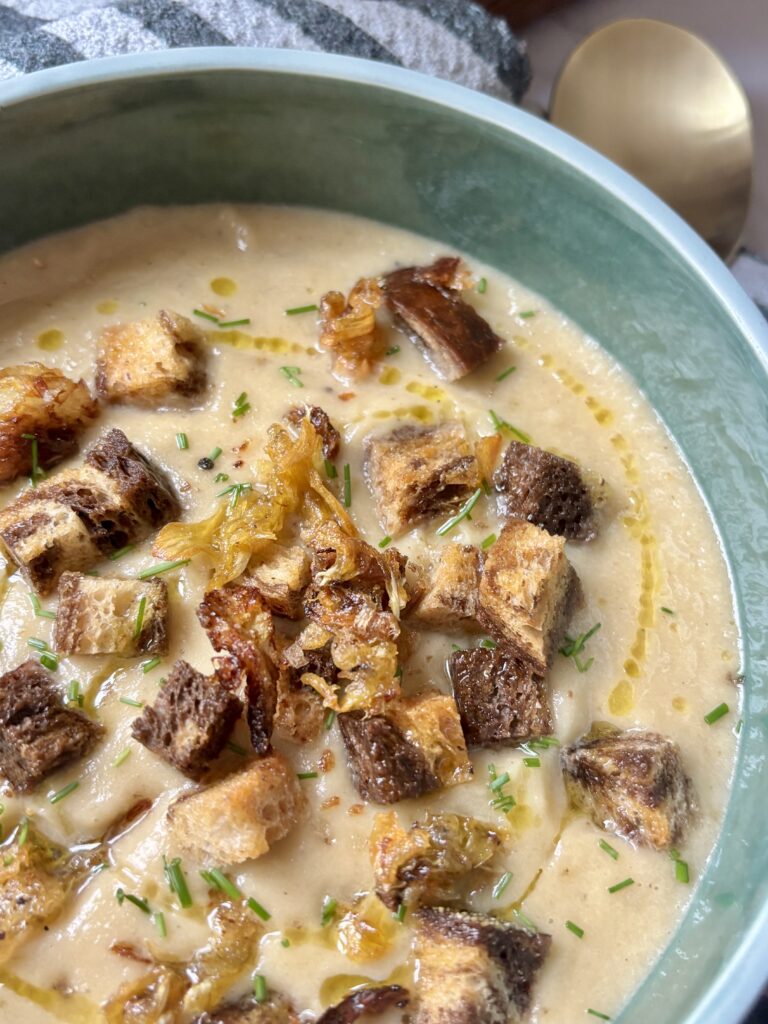 Creamy Roasted Celery Root Soup