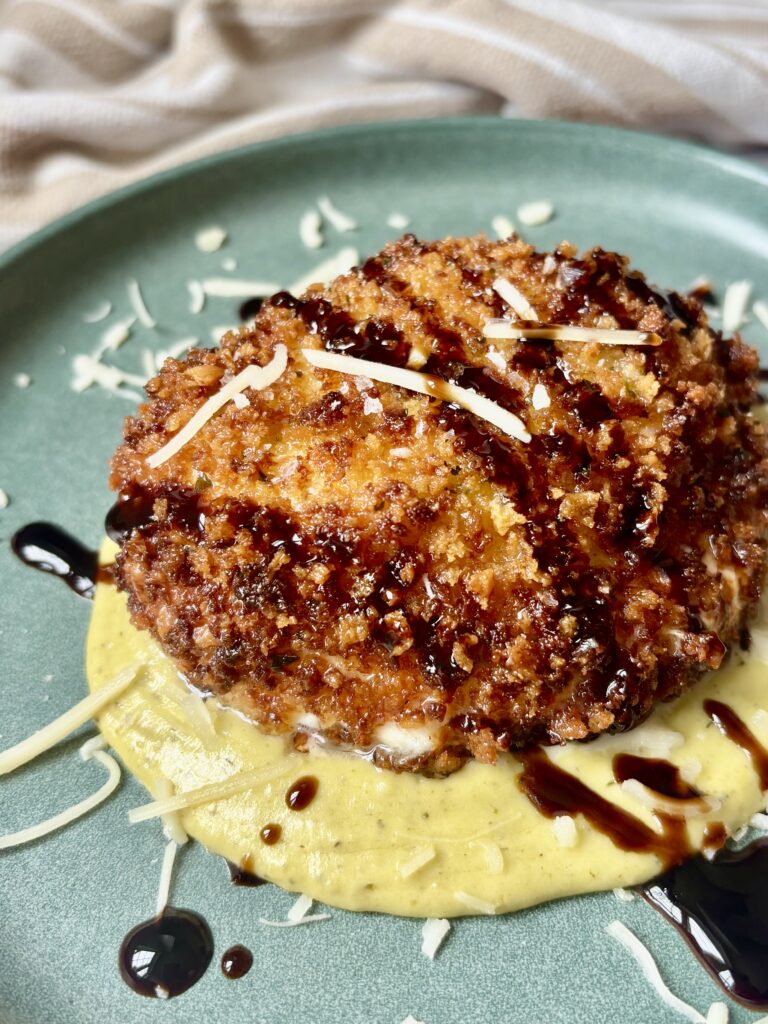 Fried Burrata with Creamy Pesto