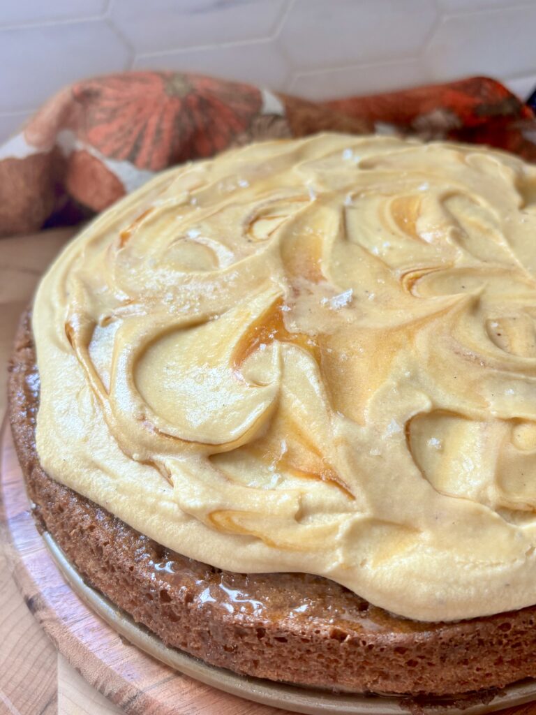 Single Layer Orange Salted Caramel Spice Cake