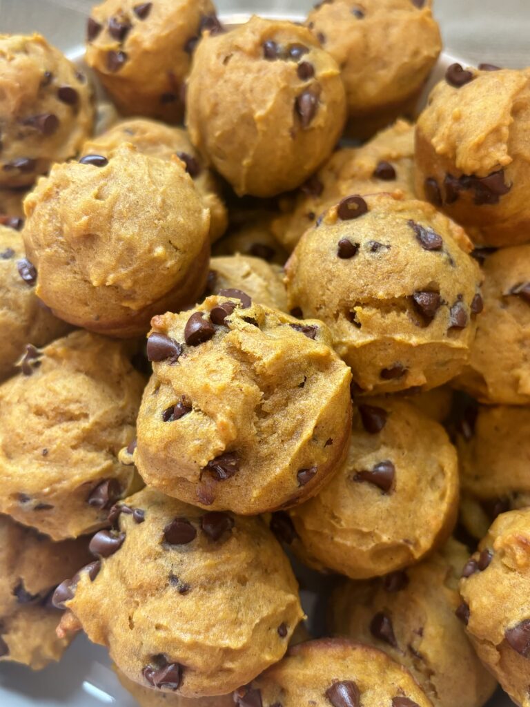 Mini Chocolate Chip Pumpkin Muffins