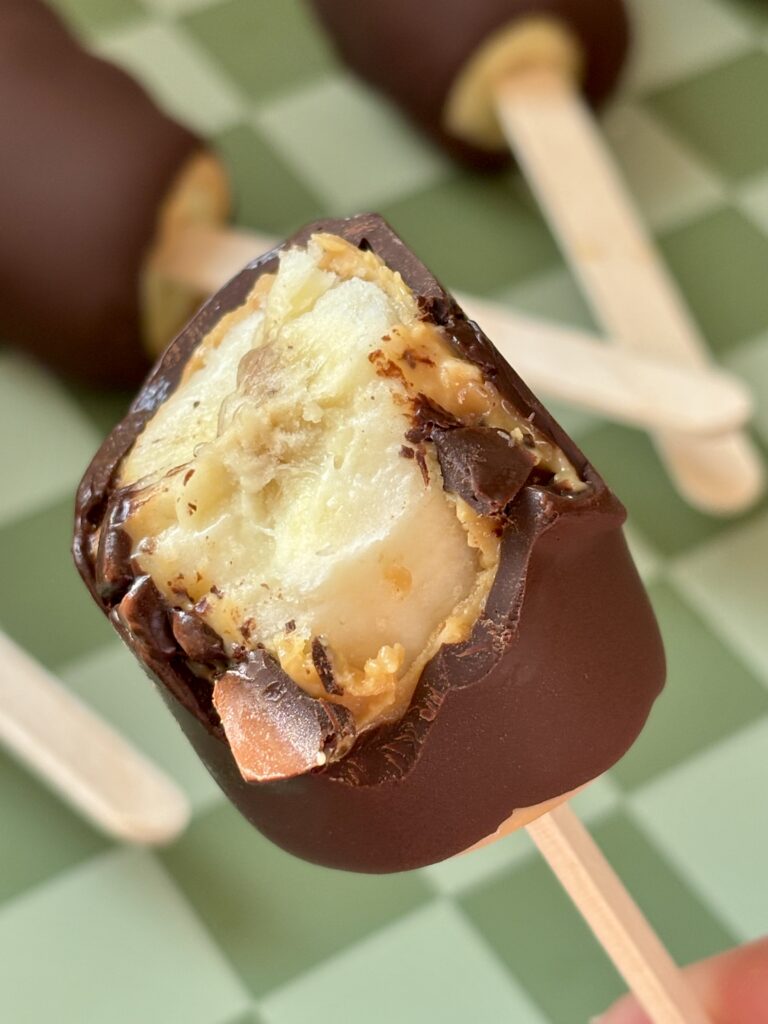 Chocolate Peanut Butter Banana Pops