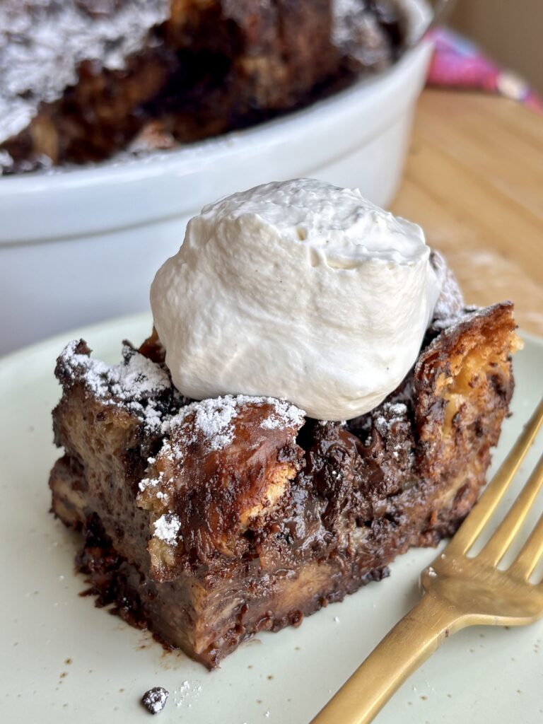 Chocolate Croissant Bread Pudding