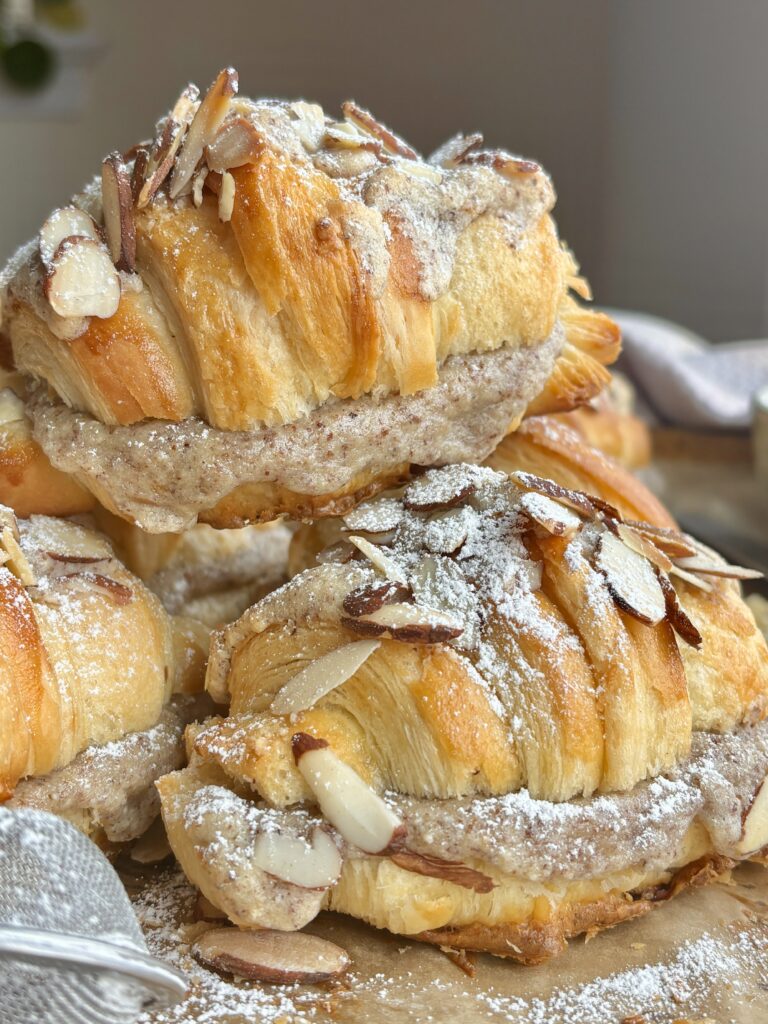 Flaky Almond Croissants